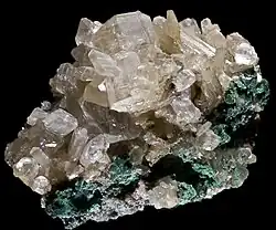 Cérusite et malachite - Tsumeb (Namibie) (7 x 5 cm)