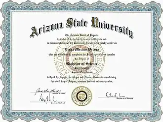 Image illustrative de l’article Bachelor of Arts