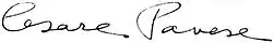 signature de Cesare Pavese
