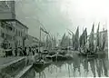Le port devant la mairie de Cesenatico en 1900