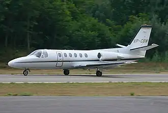 Cessna Citation II sur l'Aéroport de La Môle - Saint-Tropez.