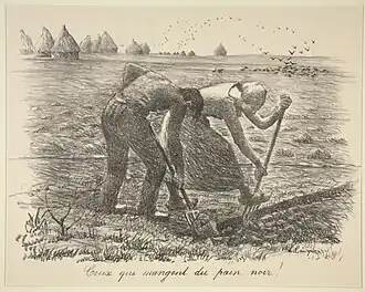 Ceux qui mangent du pain noir, lithographie pour Les Temps nouveaux (1901), Yale University Art Gallery, New Haven