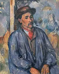 Paul Cézanne, Homme en blouse bleue, 1896-1897.