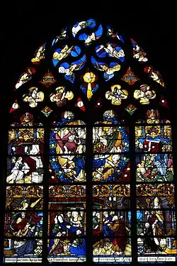 Verrière de l'Assomption et du Couronnement de Marie.