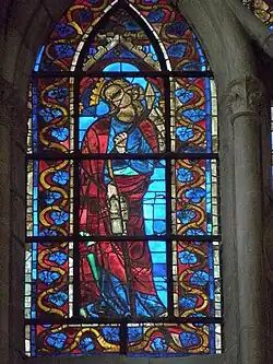 Synagoga, vitrail du transept nord, cathédrale de Châlons-en-Champagne, 2e moitié du XIIIe&nbsp;siècle