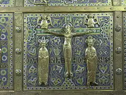 Panneau de la châsse de saint Calmin (fin XIIe&nbsp;siècle, Abbaye de Mozac).