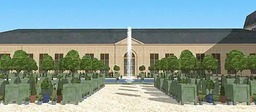 Restitution du parterre de l'Orangerie du château de Saint-Cloud, dans son premier état, XVIIe&nbsp;siècle.