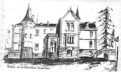 Le domaine de la Catonnière à Saint-Martin-la-Plaine, propriété de Jean-Claude Verpilleux, gravure de la fin du XIXe siècle