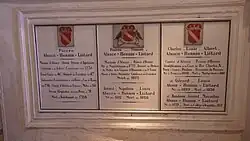 Pierres tombales du mur sud