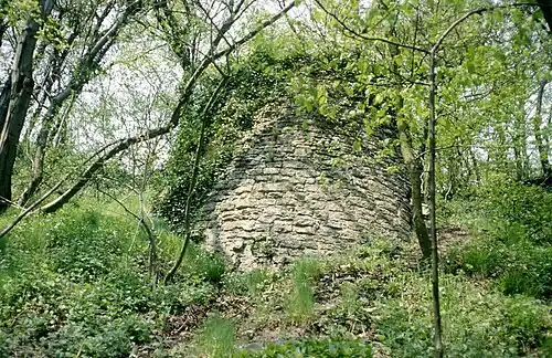 Parement extérieur de la tour du Colombier