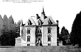 Le château de Kerangat au début du XXe&nbsp;siècle.