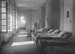 Une salle de l'hôpital sanitaire en 1917.