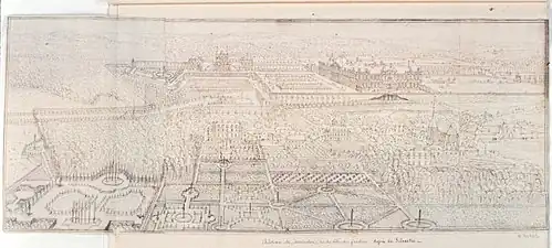 Les jardins bas de Meudon, par Pérelle au XVIIe&nbsp;siècle, BNF.