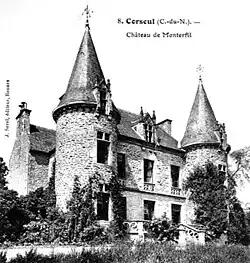 Le château de Monterfil au début du XXe&nbsp;siècle.