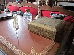 Le bureau d'Alexis de Tocqueville dans le château de Tocqueville.