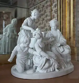 Le Déjeuner (1775), biscuit de porcelaine dure, château de Versailles.
