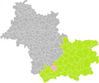 Chémery dans l'arrondissement de Romorantin-Lanthenay en 2016.