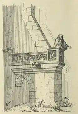 Chaire extérieure de Rouffach (dessin : Charles Winkler).