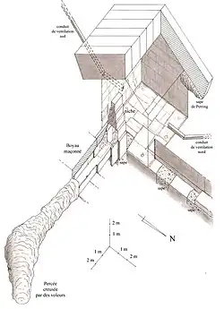 Vue axonométrique de la chambre de la reine (7).