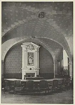 La chambre de commerce de Dijon en 1899 dans l'ancienne sacristie de l'église Saint-Etienne