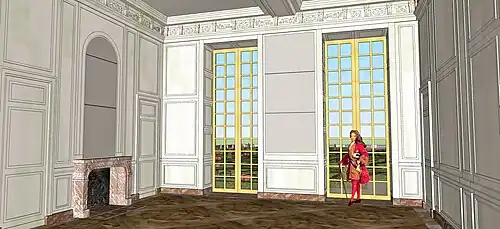 Restitution de la chambre de la duchesse de Bourgogne, vers 1705.