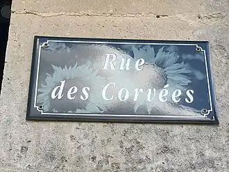 Exemple d'indication de rue à Chameroy
