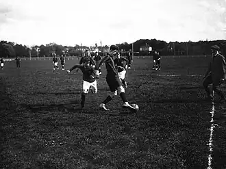 Action de jeu d'un match de football