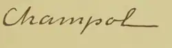 signature de Champol