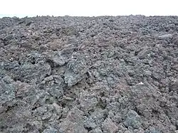 Champ de lave ʻaʻā.