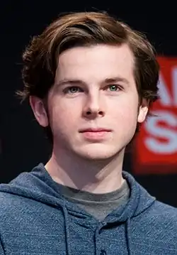 Chandler Riggs, acteur qui incarne le personnage de Carl Grimes dans la série télévisée.