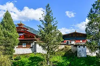 Changangkha Lhakhang du côté nord.