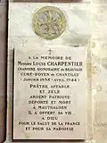Monument pour le chanoine Louis Charpentier.