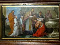 Baptême de saint Hubert.