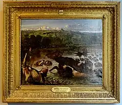 Louis Godefroy Jadin,  Hallali du cerf aux étangs de Commelle, 1841Collection du Musée Condé