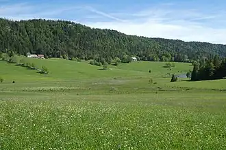 Vue de la roche Bernard depuis le nord.