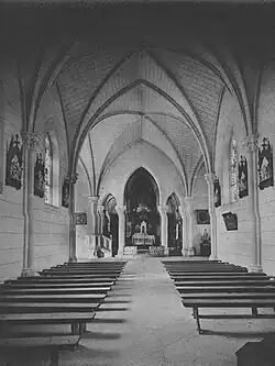 L'intérieur de la nouvelle chapelle.