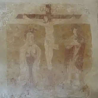 Une des peintures murales ornant l'intérieur de la chapelle.