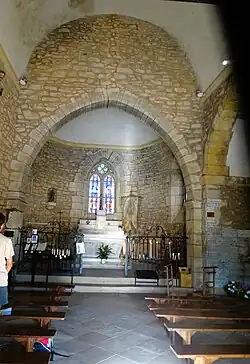 intérieur de la chapelle de Romay