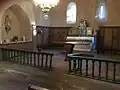 Chapelle de l’Hôpital à Cravencères, l'intérieur.
