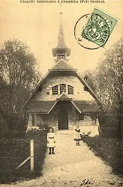 Carte postale représentant la chapelle au début du XXe&nbsp;siècle.