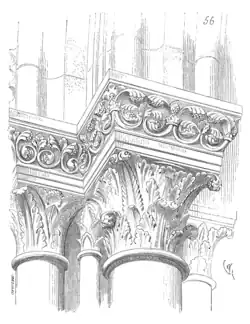 Dessin d'un chapiteau.