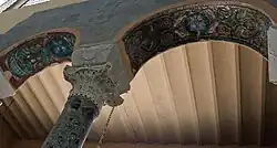 Chapiteaux théodosien et mosaïques, VIIe&nbsp;siècle.