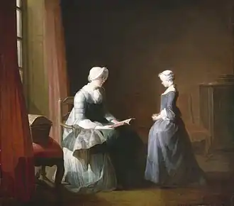 Jean Siméon Chardin, La Bonne Éducation (vers 1753).
