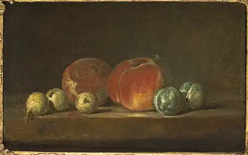 Jean Siméon Chardin, Pêches et Prunes, ca. 1764