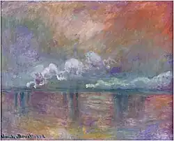 Charing Cross Bridge, fumée dans le brouillard, impression (1902) Claude Monet - Musée Marmottan Monet (W 1535)