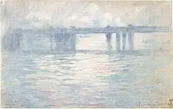 "Londres, Charing Cross Bridge" (1900 ou 1901) pastel par Claude Monet (CM8FI0-P83)