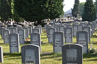 Stèles belges dont la plaque commémorative en bronze a été volée entre le 24 février et le 3 mars 2017.