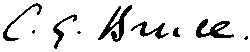 signature de Charles Granville Bruce