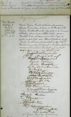 Acte de sépulture de Charles Eugène Boucher de Boucherville. 14 septembre 1915. Paroisse Sainte-Famille de la ville de Boucherville.