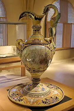 Charles Sol (peintre sur faïence), Aiguière Gonzague, 1889, musée de la faïence, Nevers